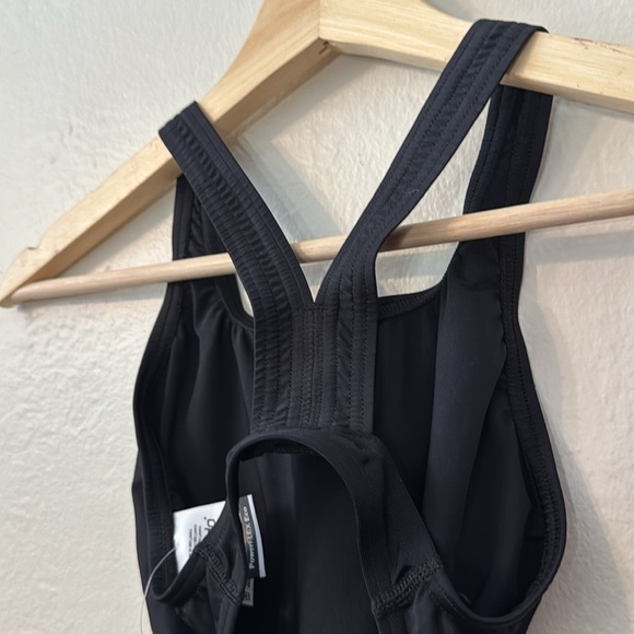 NWT Speedo Super Pro Back Solid One Piece Wmns Adult Black Sz 28 Diving Swimming - Picture 9 of 11